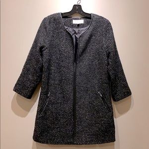 Danielrainn 3/4 Sleeve jacket in poly wool tweed